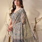 Rajwada Grey Georgette Printed Saree For Women