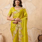 Rajwada Yellow Chiffon Embroidered Saree For Women
