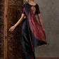 Rajwada Black Silk Blend Printed Elegant Saree For Women