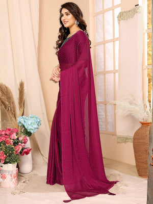 Rajwada Pink Georgette Embellished Saree For Women