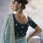 Rajwada Light Blue Georgette Embellished Elegant Saree For Women