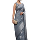 Rajwada Grey Silk Blend Embellished Saree For Women