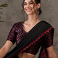 Rajwada Black Silk Blend Printed Elegant Saree For Women