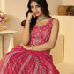 Rajwada Pink Jimmy Choo Embroidered Semi-Stitched Lehenga For Women