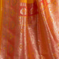 Rajwada Yellow Silk Blend Solid Saree For Women