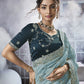 Rajwada Light Blue Georgette Embellished Elegant Saree For Women