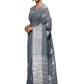 Rajwada Grey Silk Blend Embellished Saree For Women