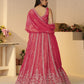 Rajwada Pink Jimmy Choo Embroidered Semi-Stitched Lehenga For Women