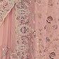 Rajwada Pink Net Embroidered Elegant Saree For Women