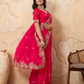Rajwada Pink Chiffon Embroidered Saree For Women
