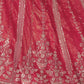 Rajwada Pink Jimmy Choo Embroidered Semi-Stitched Lehenga For Women