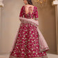Rajwada Pink Art Silk Embroidered Semi-Stitched lehenga For Women