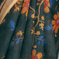 Rajwada Dark Green Cotton Linen Woven Printed Saree For Women