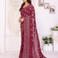 Rajwada Maroon Georgette Printed Saree For Women