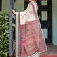 Rajwada Off White Cotton Linen Printed Saree For Women