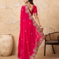 Rajwada Pink Chiffon Embroidered Saree For Women