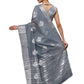 Rajwada Grey Silk Blend Embellished Saree For Women