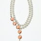 Rajwada White Alloy Beaded Pearl Embellished Neckpiece For Women