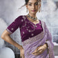 Rajwada Lavender Georgette Embellished Elegant Saree For Women