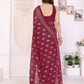 Rajwada Maroon Georgette Printed Saree For Women