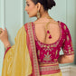 Rajwada Yellow Satin Embroidered Saree For Women