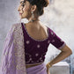 Rajwada Lavender Georgette Embellished Elegant Saree For Women