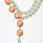Rajwada White Alloy Beaded Pearl Embellished Neckpiece For Women