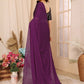 Rajwada Purple Georgette Embellished Saree For Women