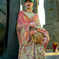 Rajwada Light Green Organza Woven Saree With Unstitched Blouse For Women