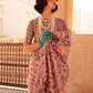 Rajwada Pink Tissue Printed Saree With Unstitched Blouse For Women