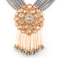 Rajwada Women Exclusive Grey Beaded Long Necklace Set