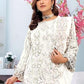 Rajwada White Embroidered Georgette Semi Stitched Kurta Set For Women