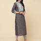 Rajwada Black Cotton Blend Printed Stitched Kurta Set For Women