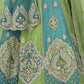 Rajwada Green Georgette Tissue Embroidered Semi-Stitched Lehenga For Women