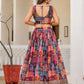 Rajwada Multicolor Georgette  Digital Printed With Sequins Work Stitched lehenga For Women