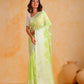 Rajwada Green Georgette Woven Design Saree With Unstitched Blouse For Women