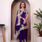 Rajwada Royal Blue Jimmy Choo Embellished Saree For Women