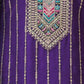 Rajwada Purple Chinon Embroidered Stitched Kurta Set For Women