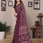 Rajwada Wine Georgette Printed Saree For Women