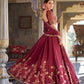 Rajwada Maroon Silk Blend Embroidered Lehenga For Women