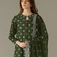 Rajwada Olive Georgette Embroidered Semi Stitched Kurta Set For Women