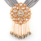 Rajwada Women Exclusive Grey Beaded Long Necklace Set
