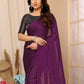 Rajwada Purple Georgette Embellished Saree For Women