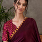 Rajwada Maroon Silk Blend Printed Elegant Saree For Women