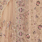 Rajwada Light Peach Net Embroidered Elegant Saree For Women