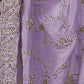 Rajwada Lavender Georgette Embellished Elegant Saree For Women