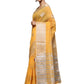 Rajwada Yellow Silk Blend Embellished Saree For Women