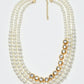 Rajwada White Alloy Beaded Pearl Kundan Neckpiece For Women