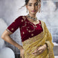Rajwada Yellow Georgette Embellished Elegant Saree For Women