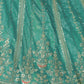 Rajwada Sky Blue Jimmy Choo Embroidered Semi-Stitched Lehenga For Women